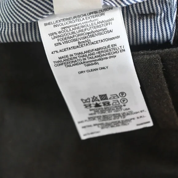 Brooks Brothers 34x32 Brown 100% Wool Soft Flannel 1818 Fitzgerald Mens Pants